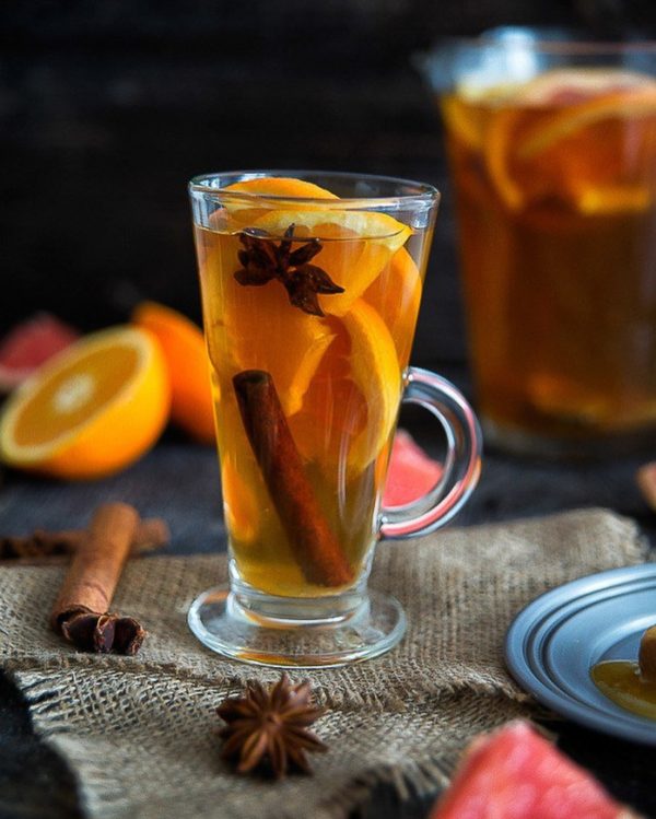 Апельсиновый чай с имбирём и корицей киви киви
